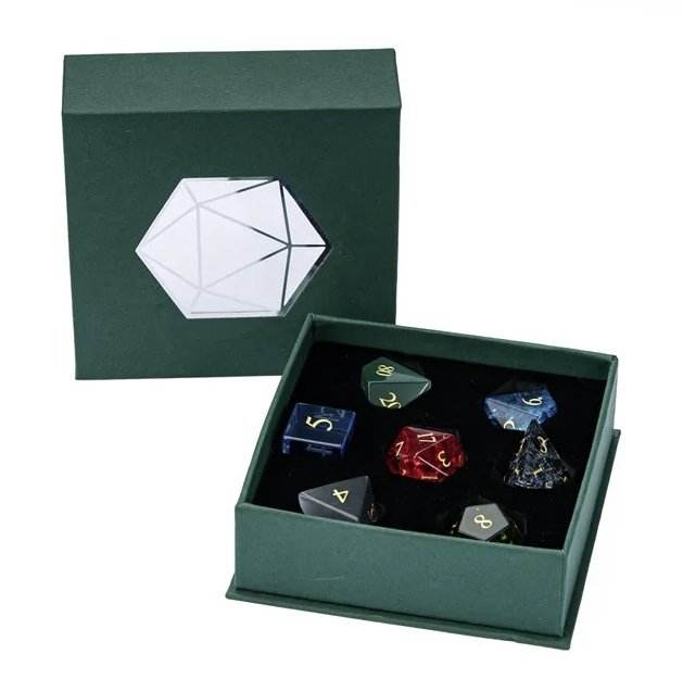 Semi-Precious Dice Bundle (3 Sets + D20) - 