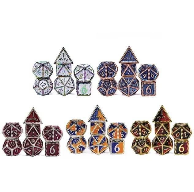 Semi-Precious Dice Bundle (3 Sets + D20) - 