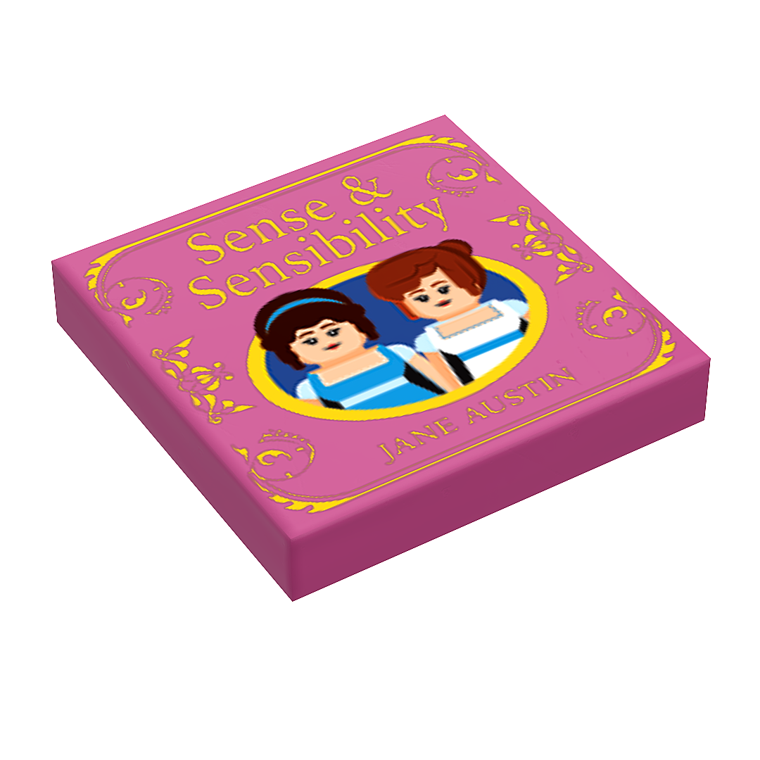 Sense & Sensibilities Book (2x2 Tile) made using LEGO part - B3 Customs