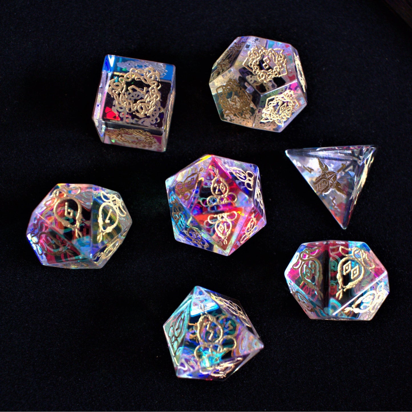 Serpent of Midgard Prism Glass Dice Set