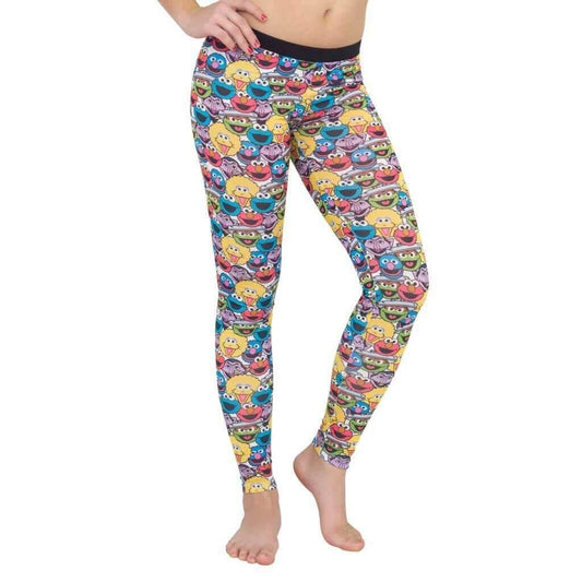 Sesame Street Character Heads Leggings - XS