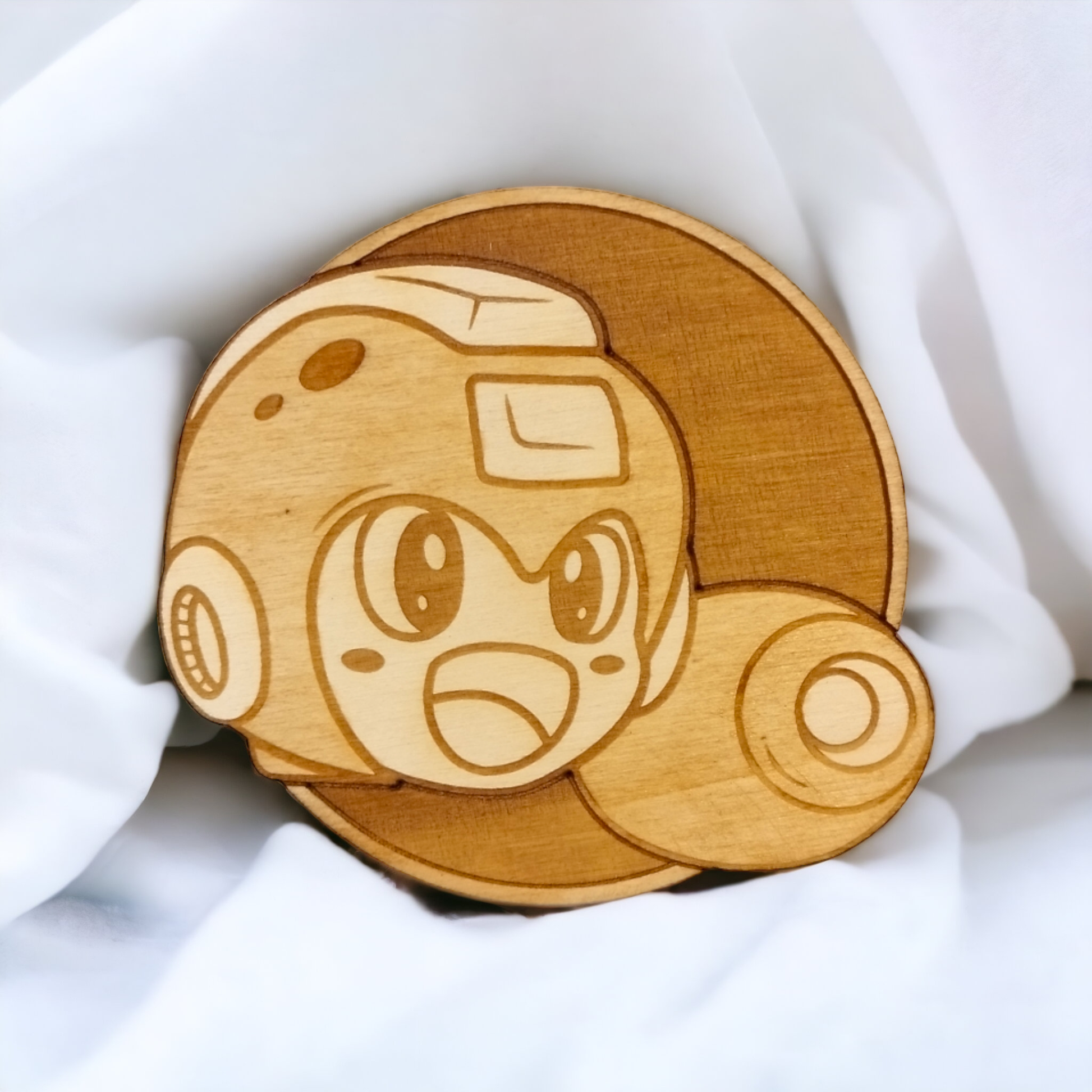 Set of 4 Megaman Wooden Coasters - Handmade Gift - Housewarming - Wood Kitchenware