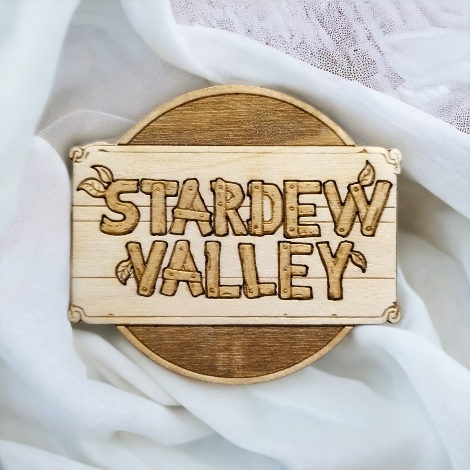 Set of 4 Stardew Valley Wooden Coasters - Handmade Gift - Housewarming - Wood Kitchenware