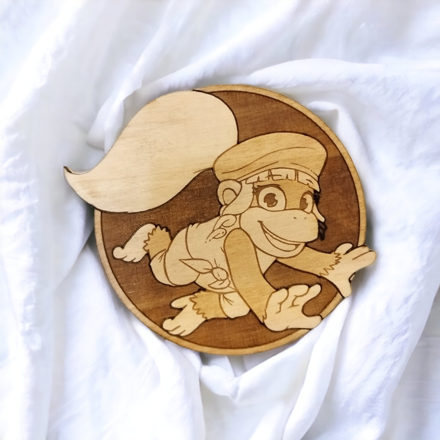 Set of 6 Donkey Kong Wooden Coasters - Handmade Gift - Housewarming - Wood Kitchenware