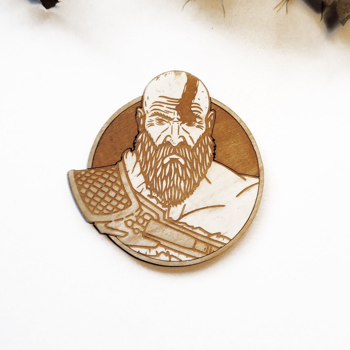 Set of 6 God of War Wooden Coasters - Handmade Gift - Housewarming - Wood Kitchenware