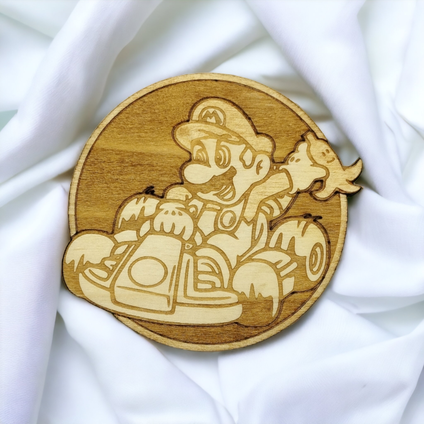 Set of 6 Mario Kart Wooden Coasters - Handmade Gift - Housewarming - Wood Kitchenware - Guardians of The Galaxy