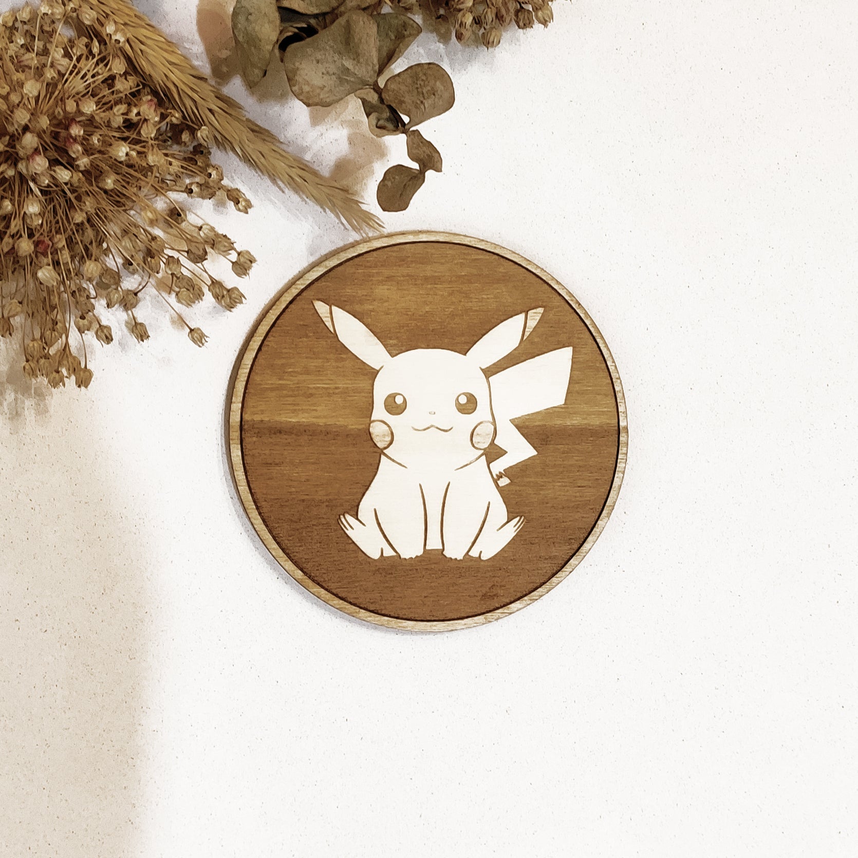 Set of 6 Pokemon Wooden Coasters - Handmade Gift - Housewarming - Wood Kitchenware