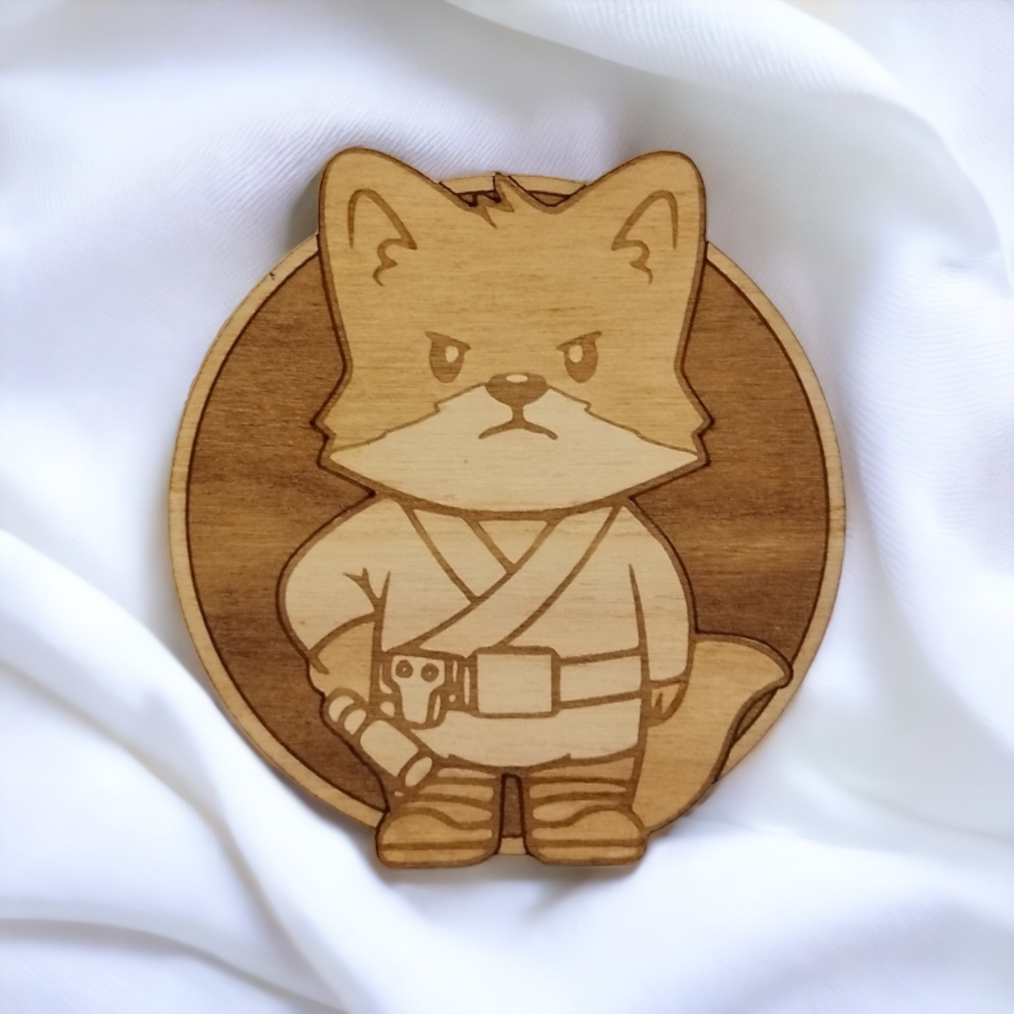 Set of 6 Star Wars Cat Wooden Coasters - Handmade Gift - Housewarming - Wood Kitchenware - Baby Yoda - The Mandalorian