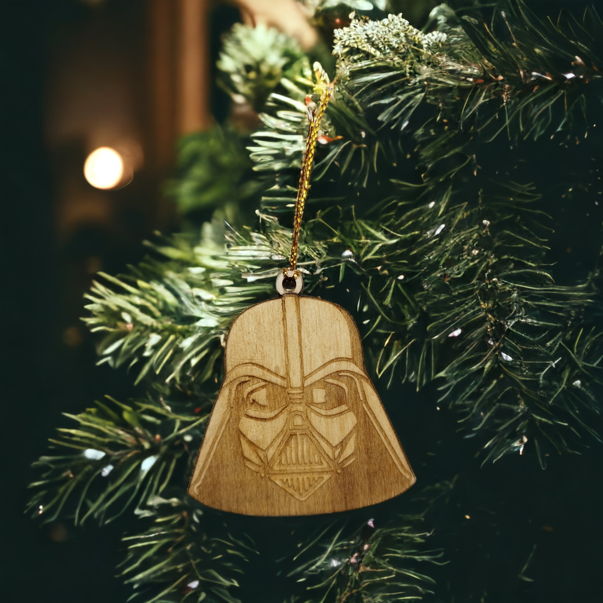 Set of 6 Star Wars Ornaments Wooden Coasters - Handmade Gift - Housewarming - Wood Kitchenware