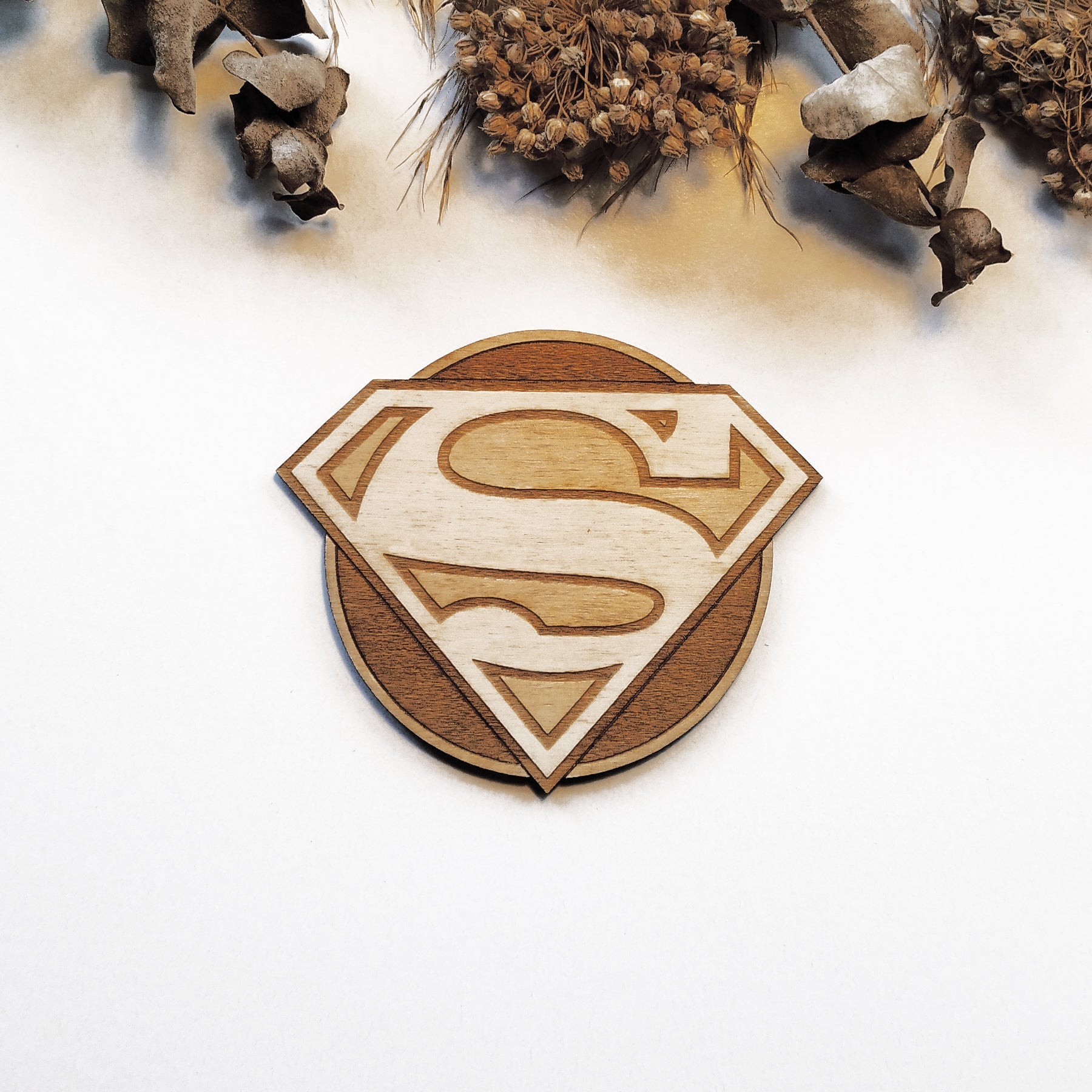 Set of 6 Superheroes Wooden Coasters - Handmade Gift - Housewarming - Wood Kitchenware