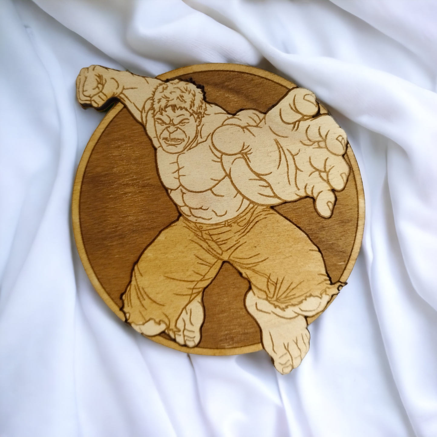 Set of 6 Superheroes Wooden Coasters - Handmade Gift - Housewarming - Wood Kitchenware