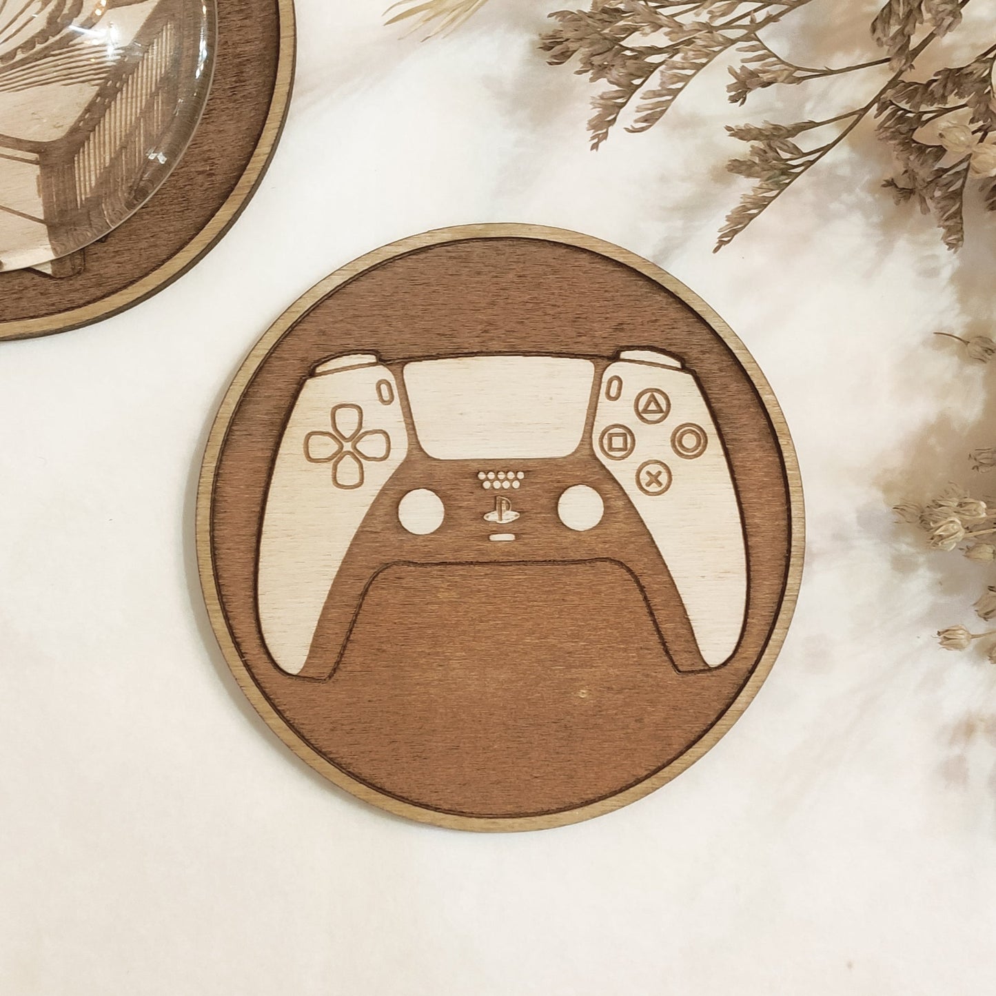 Set of 6 Videogames Controllers Wooden Coasters - Handmade Gift - Housewarming - Wood Kitchenware - Gamer