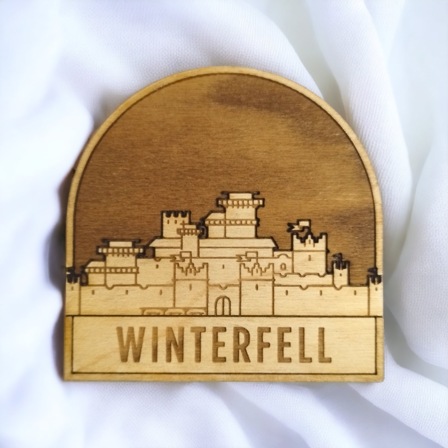 Set of 8 Game of Thrones Places Wooden Coasters - Handmade Gift - Housewarming - Wood Kitchenware