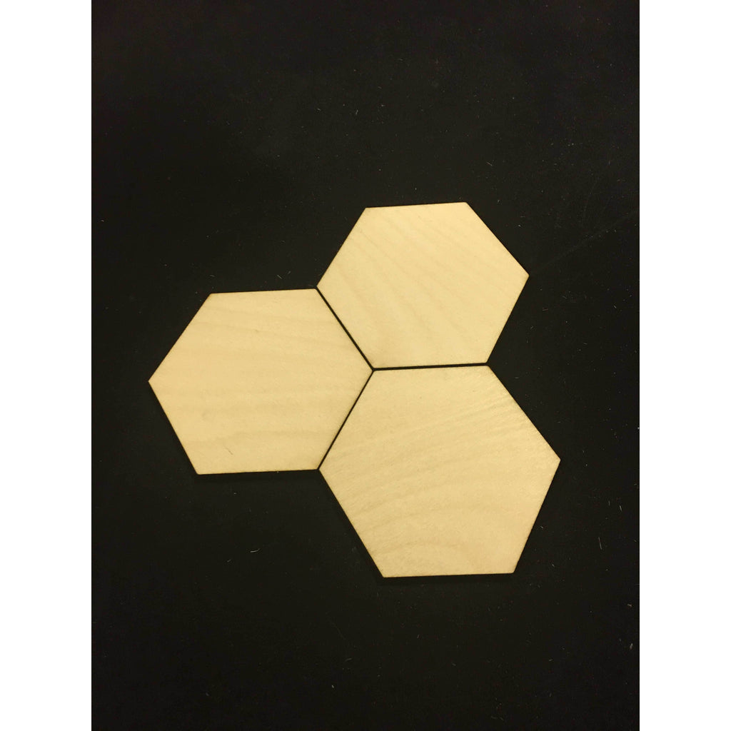 Catan Compatible Blank Game Board Set with Laser Etched Number Tokens and Border Pieces - 