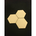 Catan Compatible Blank Game Board Set with Laser Etched Number Tokens and Border Pieces - 
