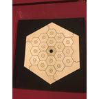 Catan Compatible Blank Game Board Set with Laser Etched Number Tokens and Border Pieces - 