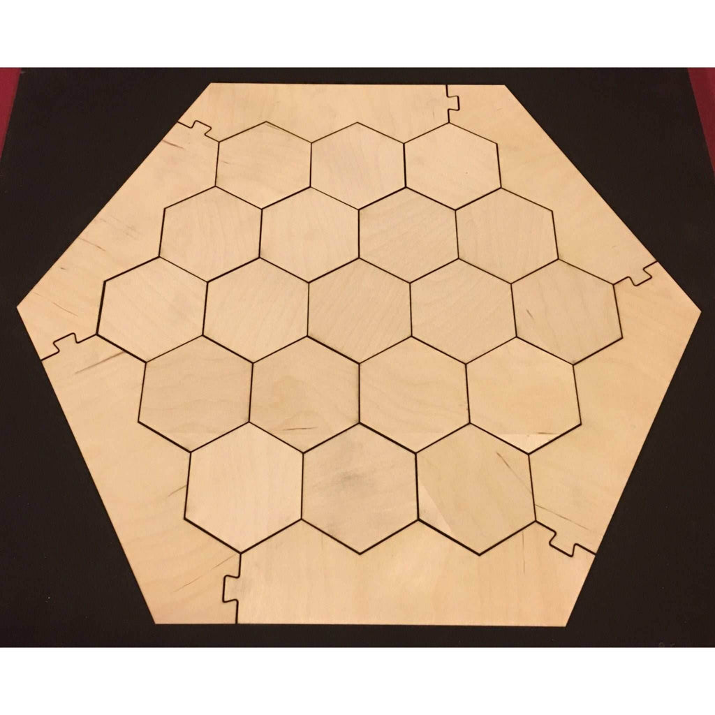 Catan Compatible Blank Wood Game Board Set and Border Pieces - 