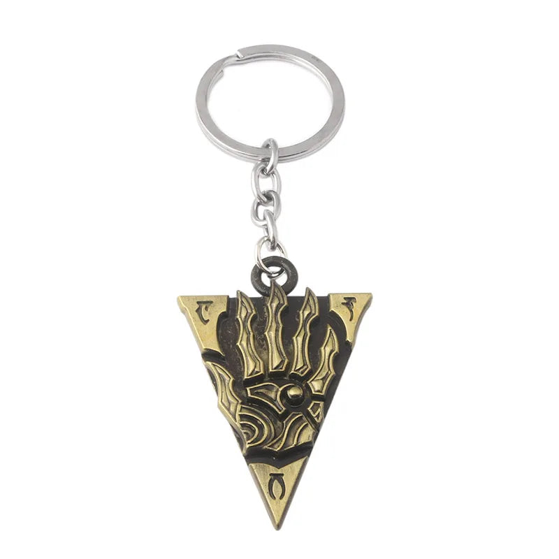 SG The Elder Scrolls Pendants Necklaces Dinosaur Triang Dragon Coin Keychain keyring Pendant Jewelry