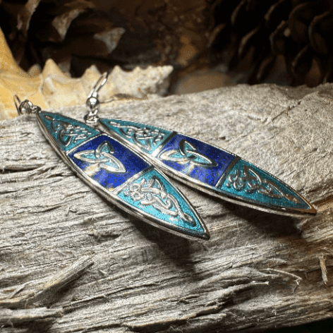 Leonora Celtic Earrings - Green