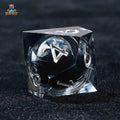 Shadow Skull  D10 Dice Black Translucent Resin 10 Sided Dice