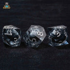 Shadow Skull  D10 Dice Black Translucent Resin 10 Sided Dice