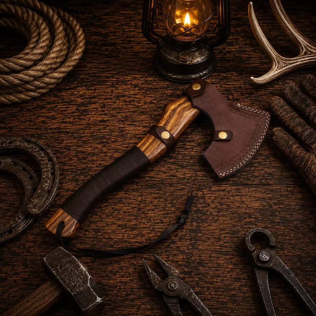 HAND FORGED CARBON STEEL HANDMADE Throwing TOMAHAWK HATCHET AXE