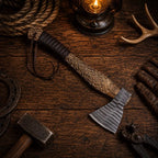 20” HAMMERED HAND FORGED CARBON STEEL HANDMADE HUNTING VIKING TOMAHAWK HATCHET AXE