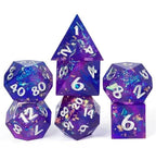 Sharp Resin Handmade Dice Set - Magical Burst