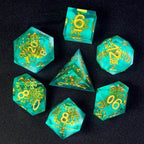 Sharp Resin Handmade Dice Set - Life Burst