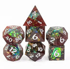 Sharp Resin Handmade Dice Set - Fire Burst