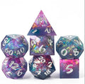 Sharp Resin Handmade Dice Set - Arcane Burst