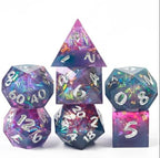 Sharp Resin Handmade Dice Set - Arcane Burst