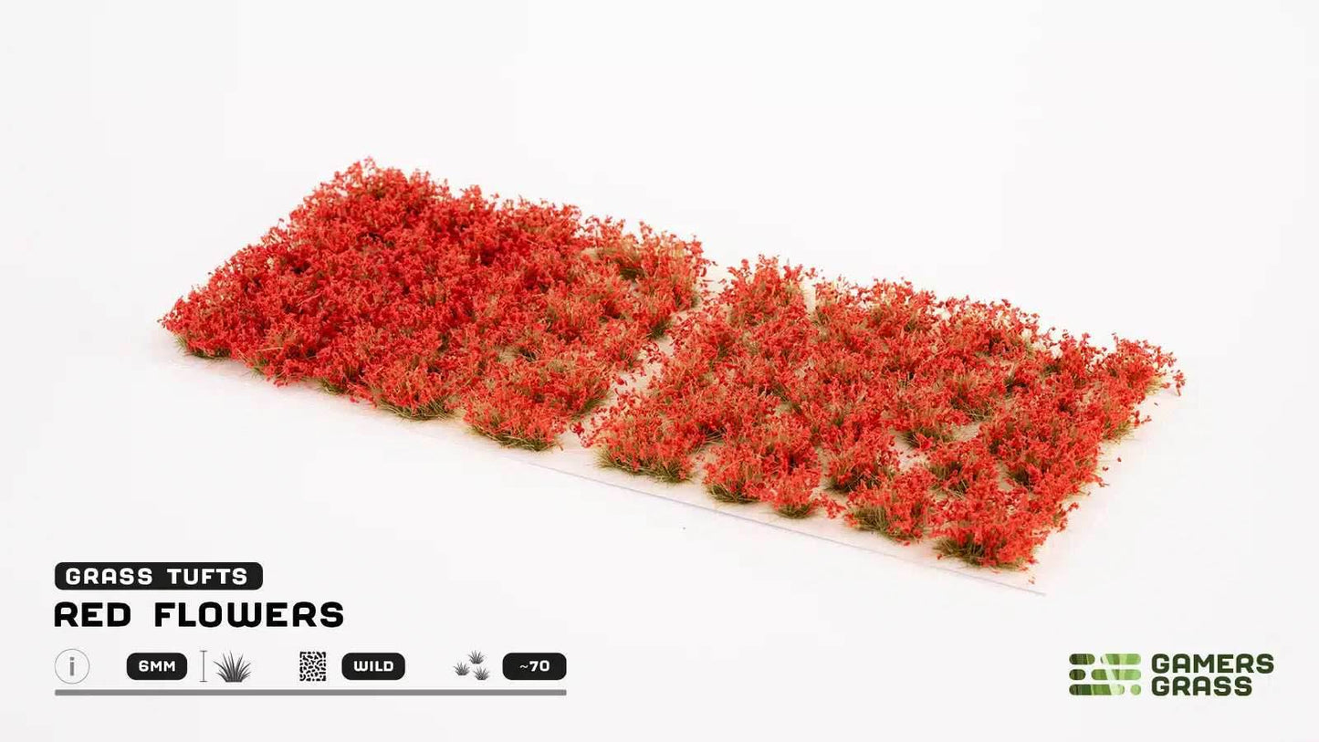 Gamers Grass Tufts: Red Flowers- Wild - 
