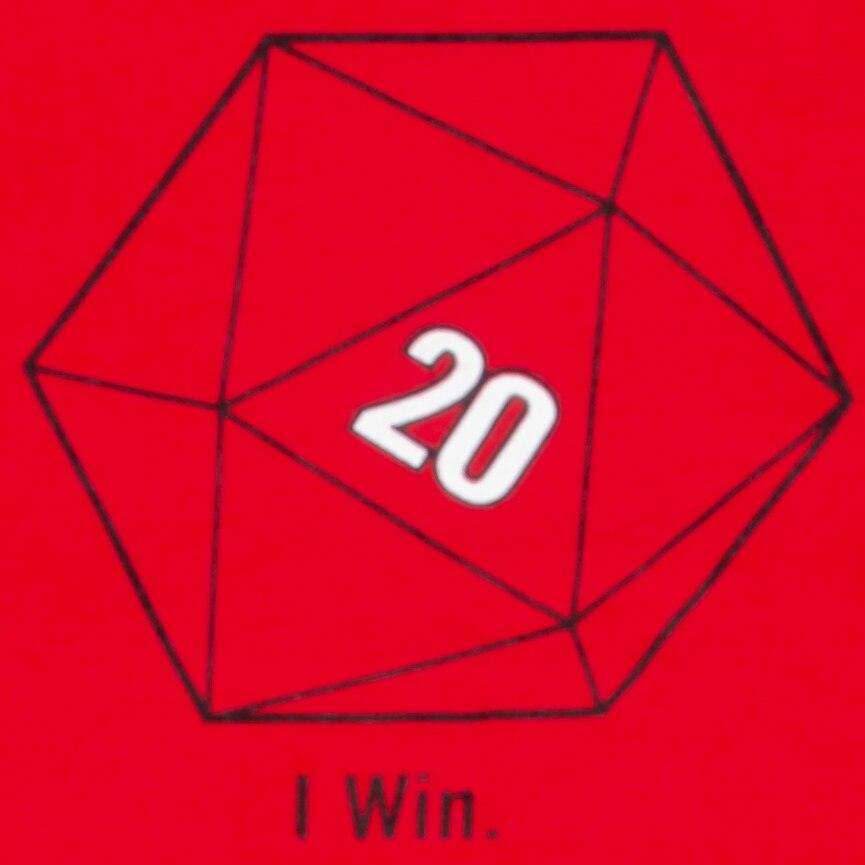 Sheldon Cooper 20 Sided Dice D20 Adult Red T-shirt - S