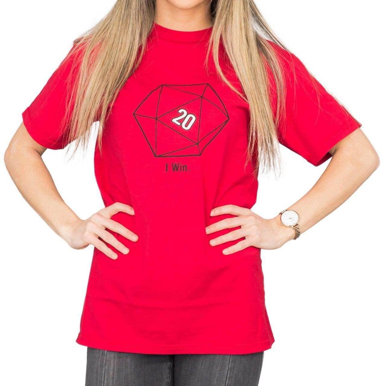 Sheldon Cooper 20 Sided Dice D20 Adult Red T-shirt - S