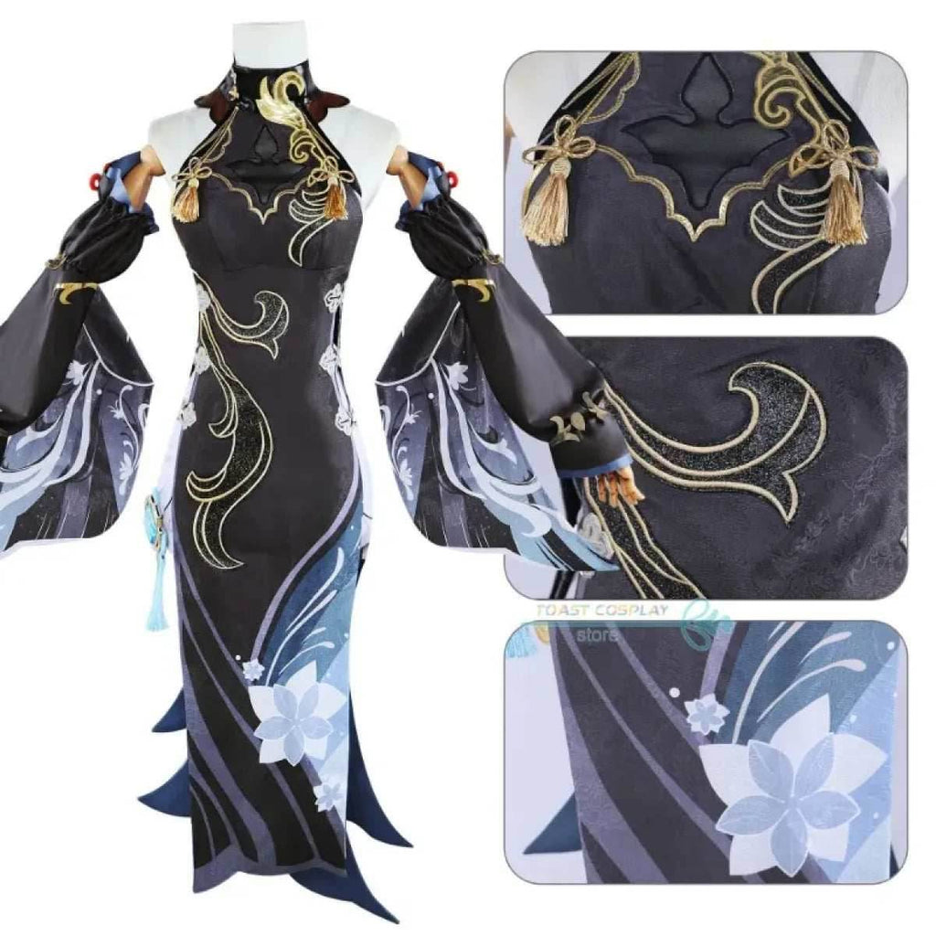 Shenhe Cosplay Costume - Costume Wig / XS / Genshin Impact