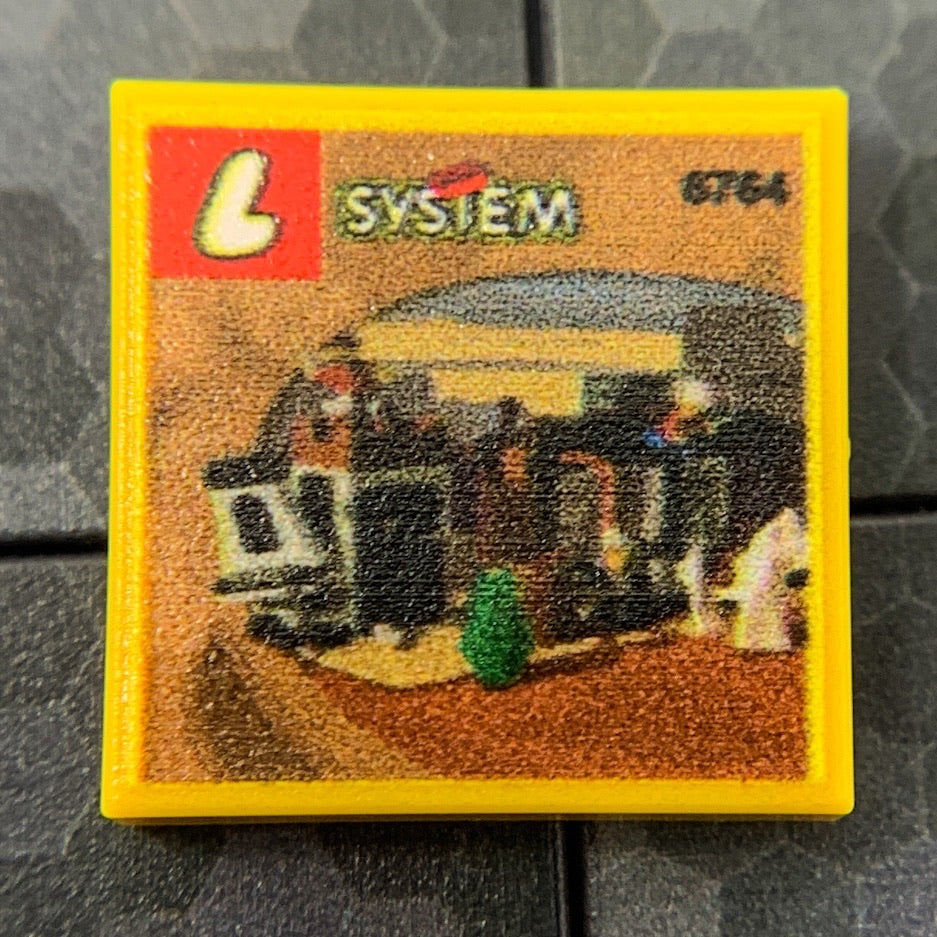 Sheriff's Lock-Up Western Set 6764 - Custom Printed 2x2 Tile