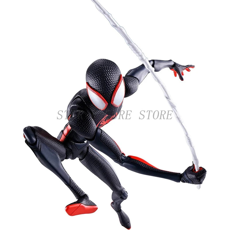 SHF Spider-Man Across the Spiderverse Miles Morales Action Figure PVC Collectible Model 15cm Marvel CT Spiderman Figurine Toys