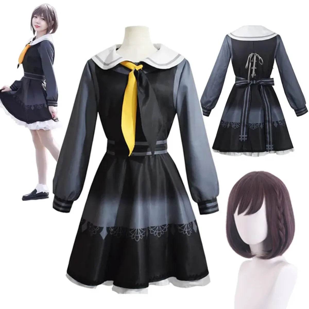 Shinonome Ena Cosplay Costume – Project Sekai School Uniform with Wig - S / Costume