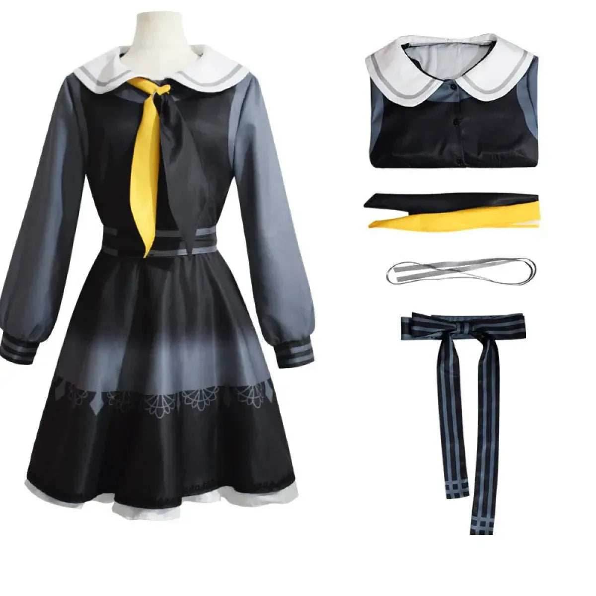 Shinonome Ena Cosplay Costume – Project Sekai School Uniform with Wig - S / Costume