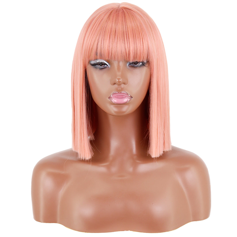 Short Straight Bangs Chemical Fiber Wig