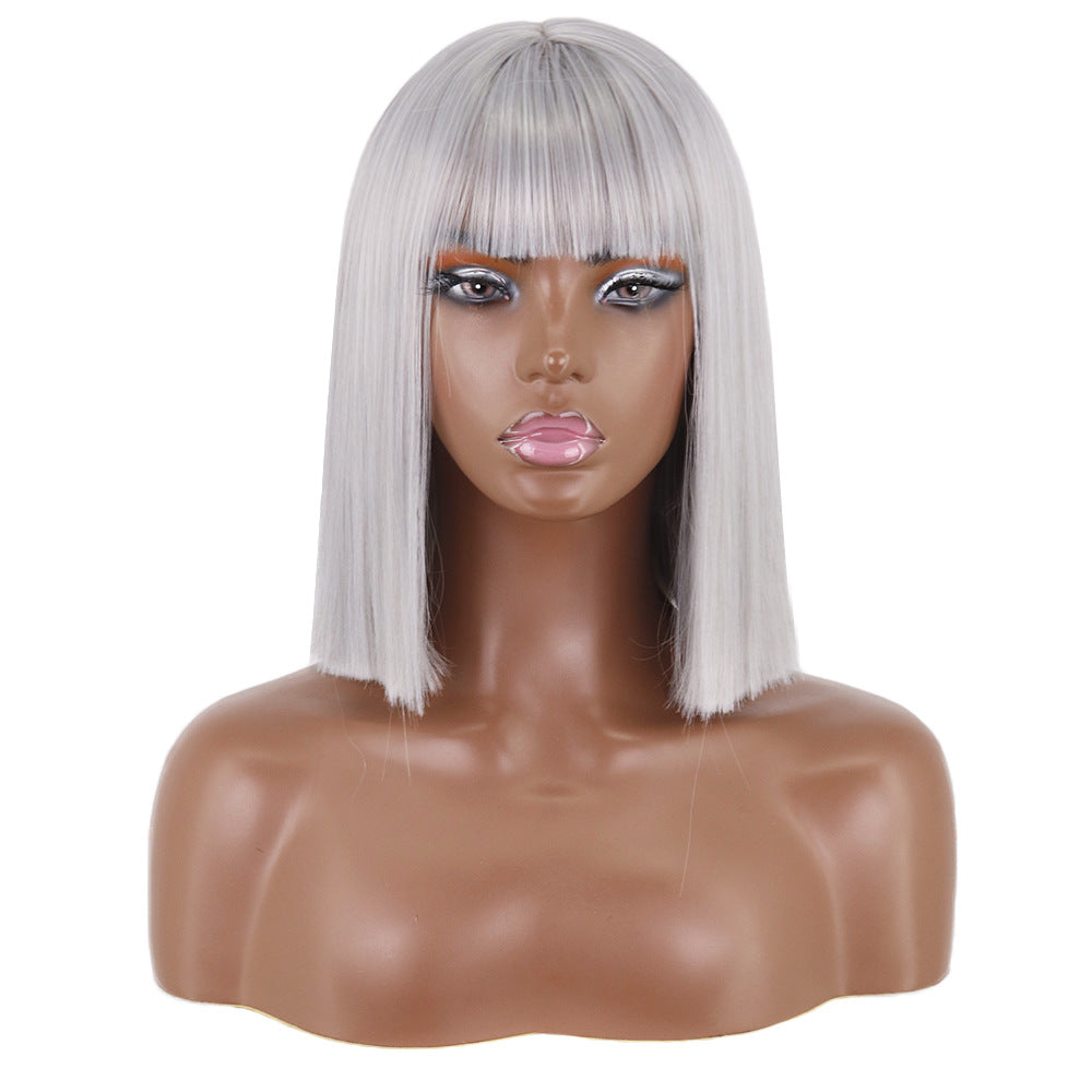 Short Straight Bangs Chemical Fiber Wig