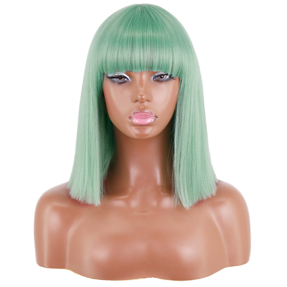 Short Straight Bangs Chemical Fiber Wig