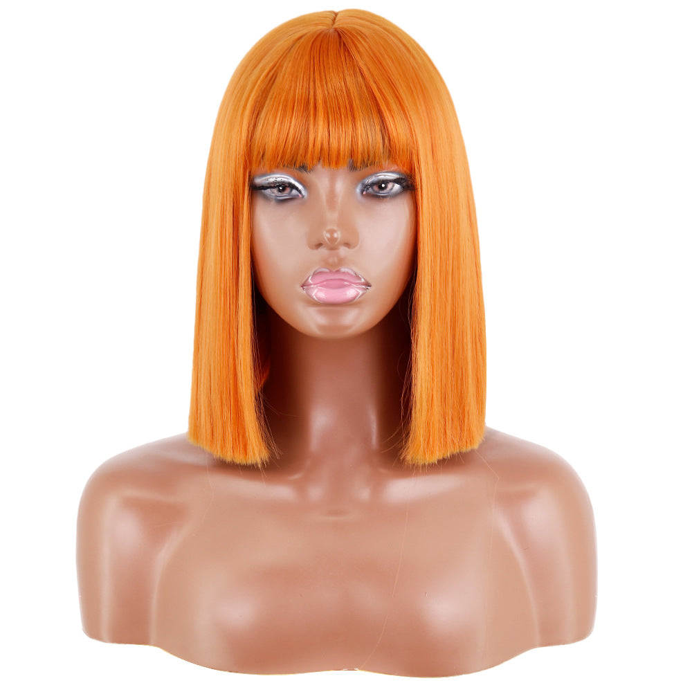 Short Straight Bangs Chemical Fiber Wig