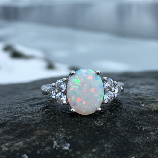 Katerina Opal Celtic Ring