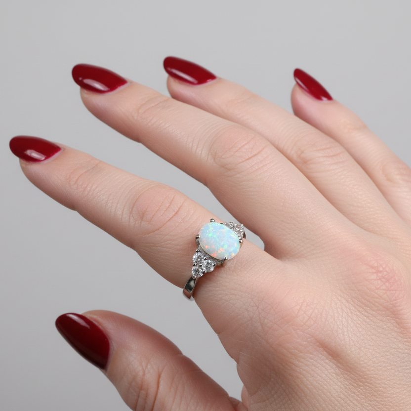 Katerina Opal Celtic Ring