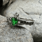 Dalkey Petite Claddagh Ring - 6 / Blue