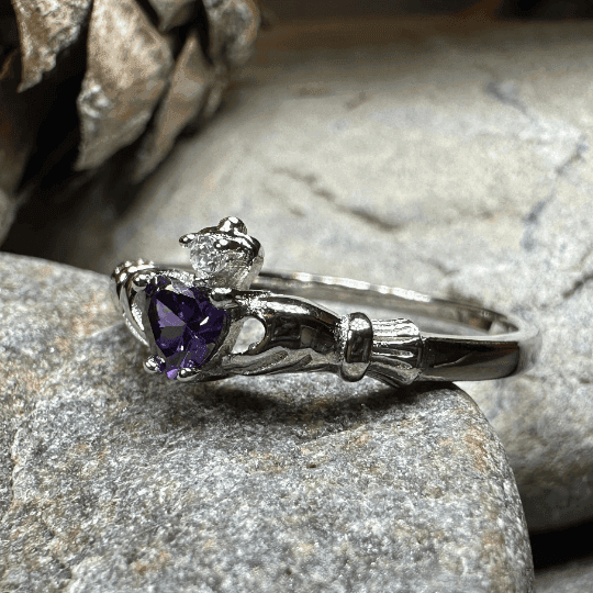 Dalkey Petite Claddagh Ring - 6 / Blue