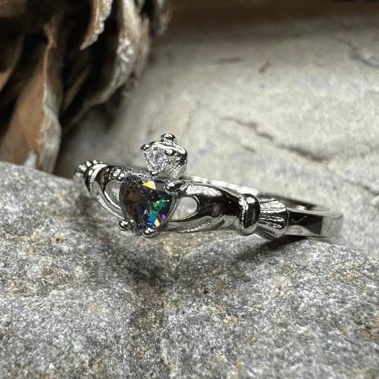 Dalkey Petite Claddagh Ring - 6 / Blue