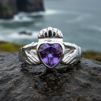 Amethyst Claddagh Ring
